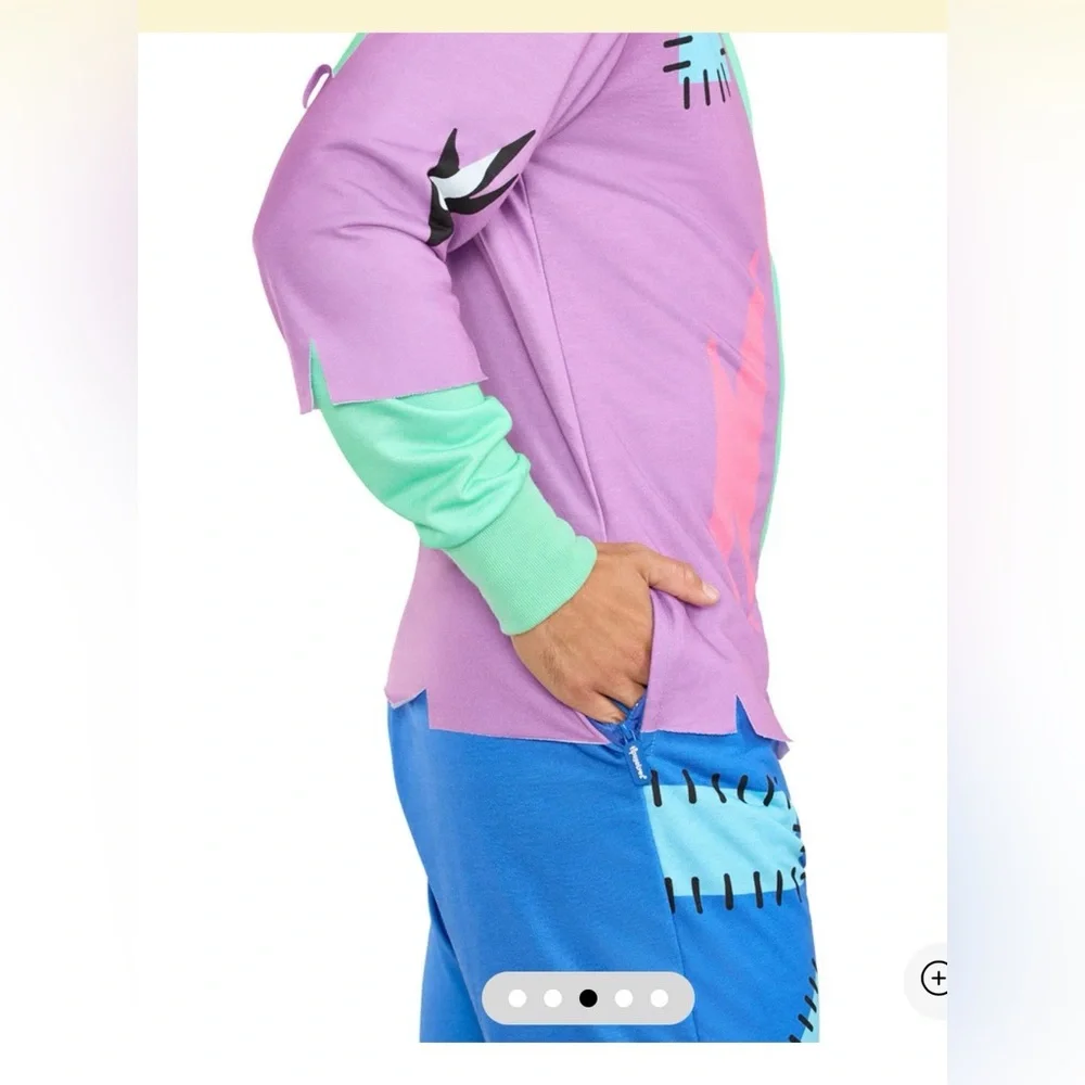 Tipsy Elves Purple, Blue & Mint Monster Onesie Costume - Picture 3 of 5